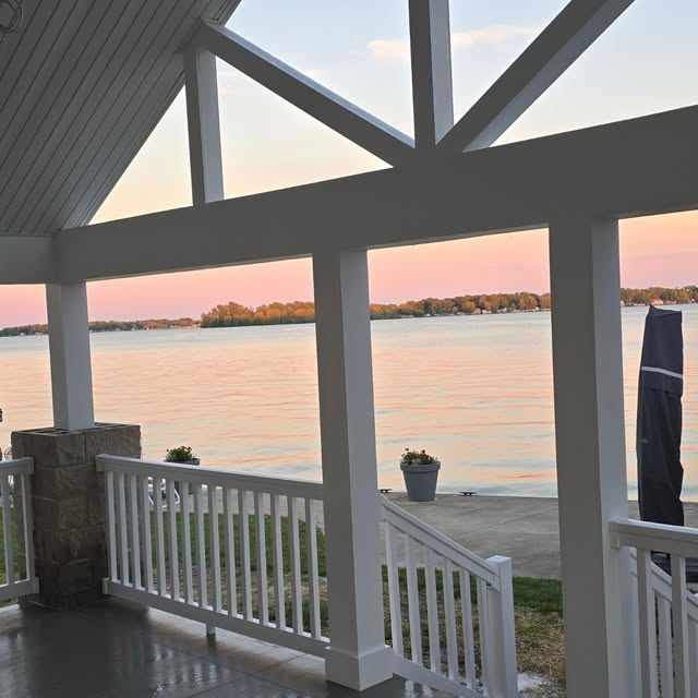 Finished lakeside porch by Advanced Carpentry Services